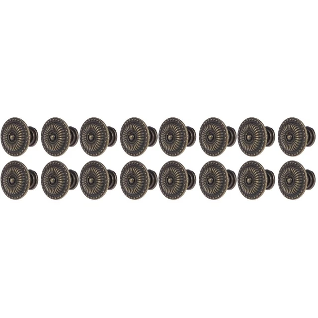 16 Pcs Boutons Vintage D'armoire Poignées De Tiroir Porte Placard Outil Laiton