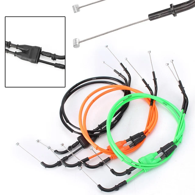 2PC Throttle Cable Accelerator Wire Line Fit Kawasaki Z1000 2007 2008 Motorcycle