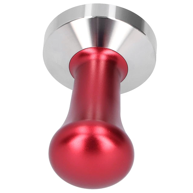 (Rouge) Tamper à Café Presse à Main En Poudre à Fond Plat Marteau De