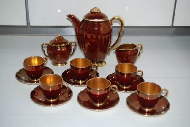 Carltonware Rouge Royale China Coffee Set Complete Perfect