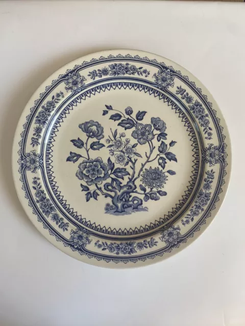 Vintage Wood & Sons "Dorset" Dinner Plate -  Made In England. Blue - 25cm