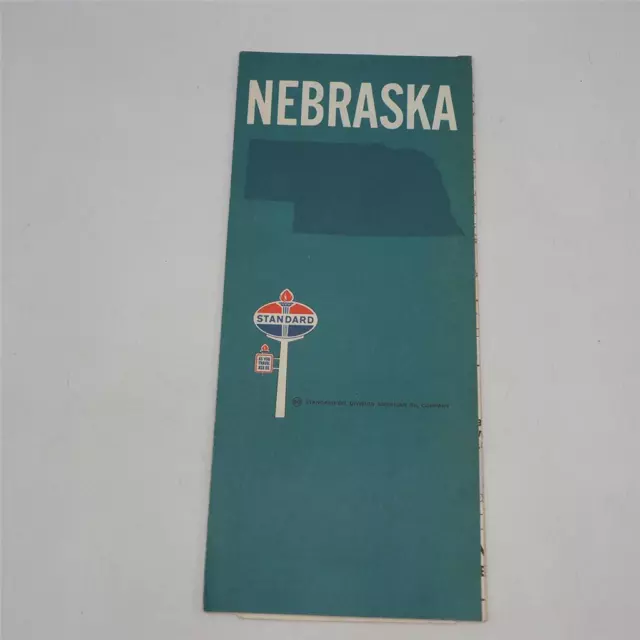 Vintage Standard Oil Nebraska Road Map 1968