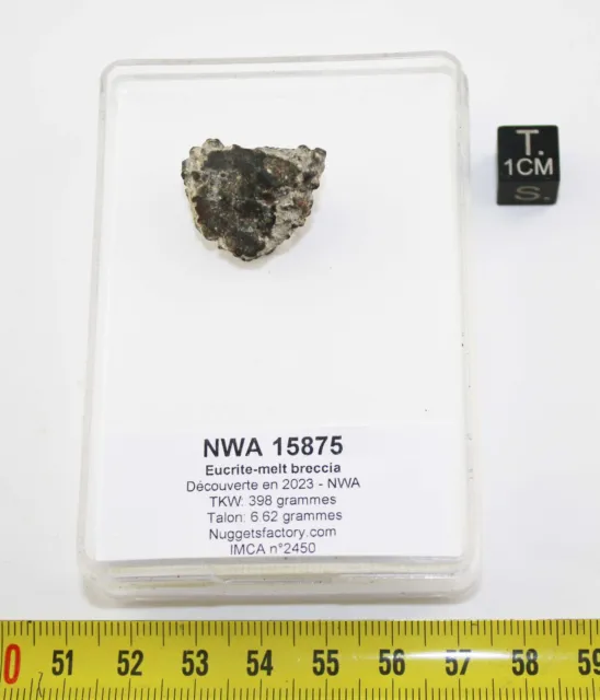 Talon de Météorite NWA 15875 - Eucrite-melt breccia (NWA  6.62 grammes - 002 **)