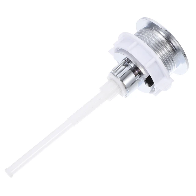 Botón de inodoro interruptor de botón para inodoro ahorrador de agua de inodoro Silver
