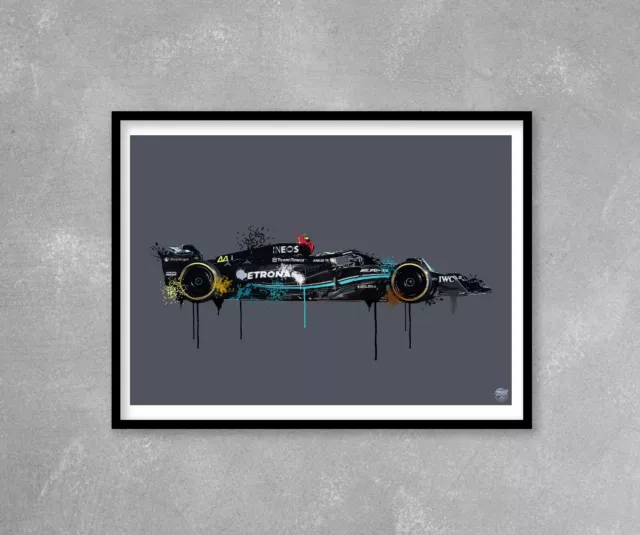 Lewis Hamilton Print - Wall Art poster Mercedes F1 Formula One Motorsport gift 1