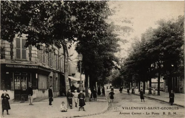 CPA AK VILLENEUVE-St-GEORGES Avenue Carnot - La Poste (390454)