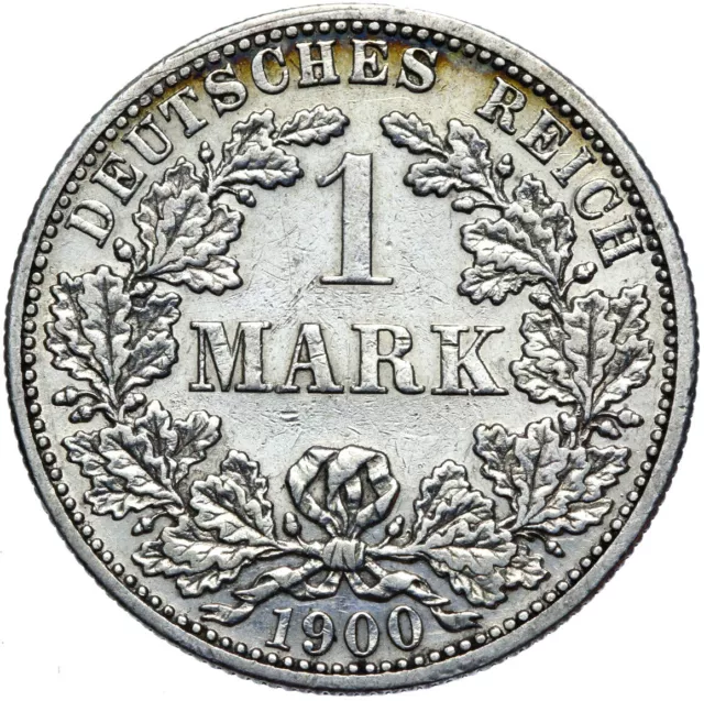 Deutsches Reich - Kaiserreich - J. 17 - Münze - 1 Mark 1900 F - Silber 900