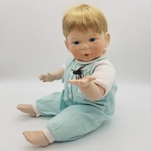 Ashton Drake Galleries Porcelain Baby Doll Andrew with Light Up Firefly