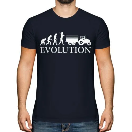 Trattore Evolution Of Uomo T-Shirt Regalo Contadino Fattoria