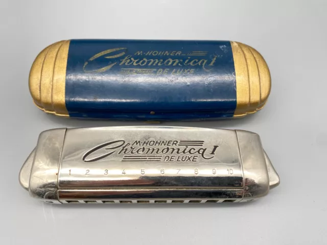 M Hohner Mundharmonika Chromatic Harmonica Chromonica I De Luxe Vintage