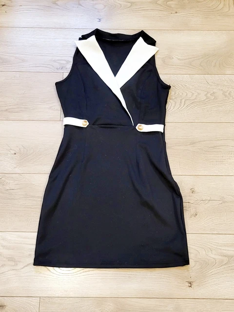 Robe Sandro Marine Avec Pans Avant/arrière - Taille 1, état Comme Neuf, Longueur Genou