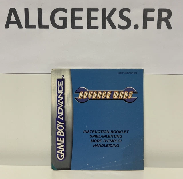 Jeu Game Boy Advance : Advance Wars - Notice Seule En Français - Bon état