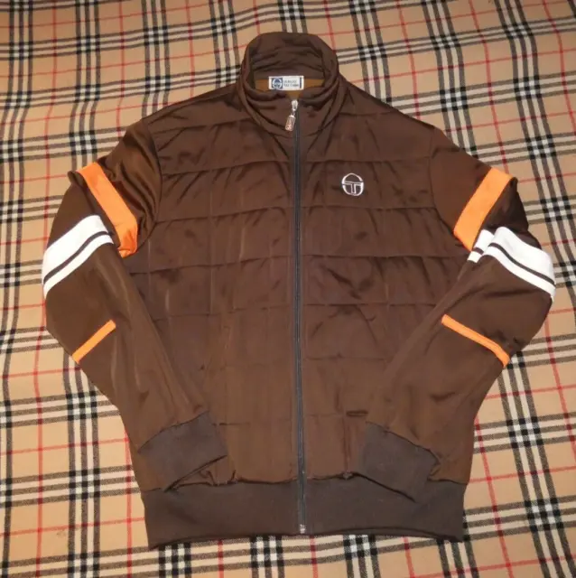 VINTAGE SERGIO TACCHINI TRACKSUIT TOP TENNIS JACKET 80s CASUALS TERRACE  SIZE L