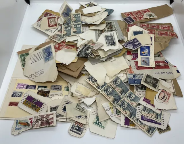 Vintage Huge Lot Of Cancelled Stamps US & Foreign