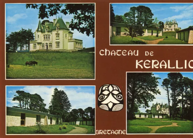 PLESTIN LES GREVES LOT de 2 cartes sur le château de Kerallic Centre Familal CAF