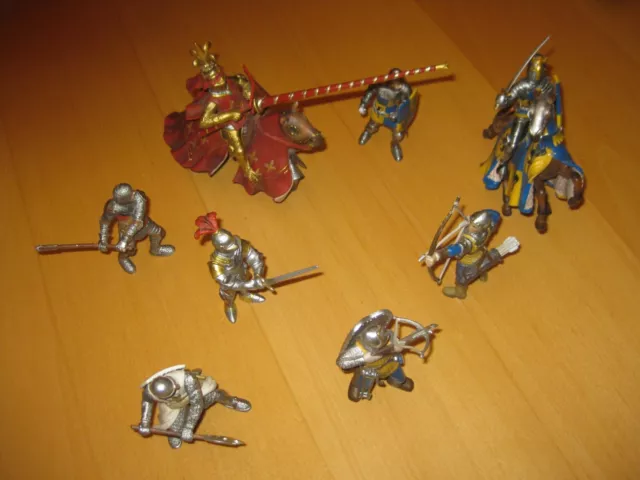 Schleich Sammlung Ritter 6 laufende Ritter 2 zu Pferd