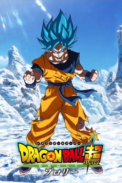 Dragon Ball Super Poster Broly Movie Vegeta Goku Vegeto Blue 12inx18inches