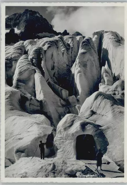 10048918 - Rhonegletscher Foto AK Eisgrotte Gletscher 1935