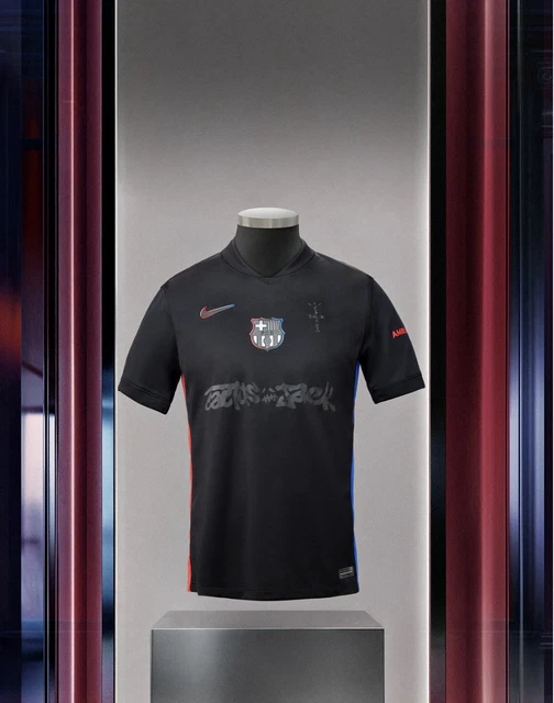 JERSEY FC BARCELONA x Travis Scott Black AWAY 24/25 Men Kit L - IN