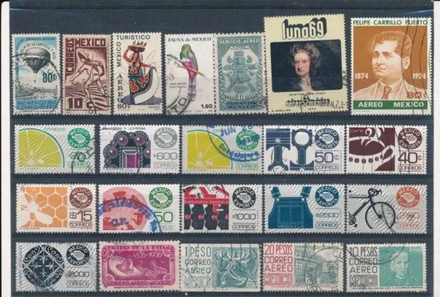 D387233 Mexico Nice selection of VFU Used stamps