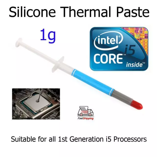 1 x Silicone Thermal Heatsink Paste Grease for Intel i5-650 SLBLK Processors