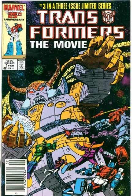 Transformers The Movie #3 Marvel Comics 1986 VF Newsstand Variant