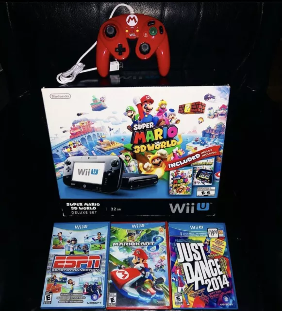 Nintendo Wii U Super Mario 3D World Deluxe Set 32GB System RARE NTSC BNIB