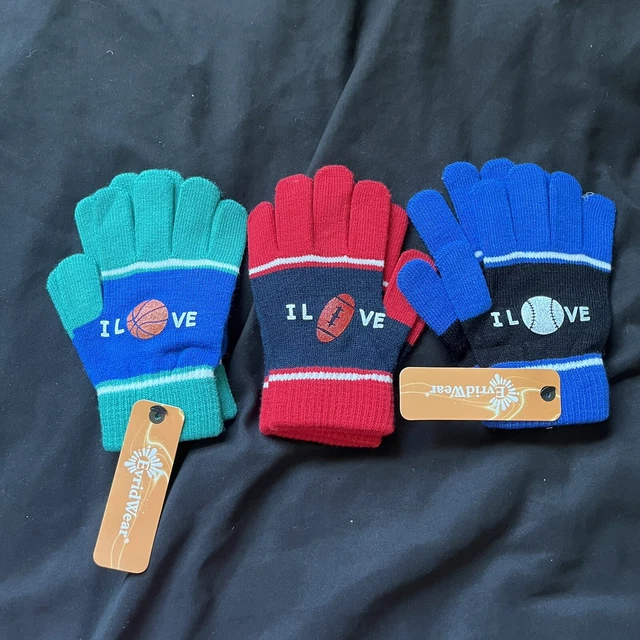 Evrid Wear Ball Magic Stretch Gloves Ages 8-14 Years 3 Pair