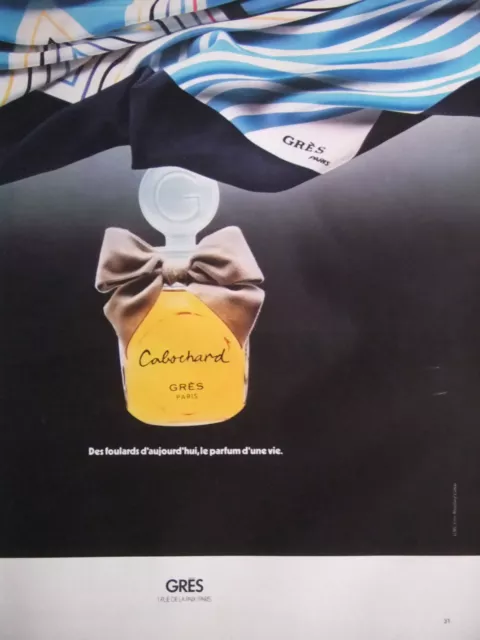 Publicité 1978 Des Foulards D'aujourd'hui Le Parfum Cabochard - Advertising