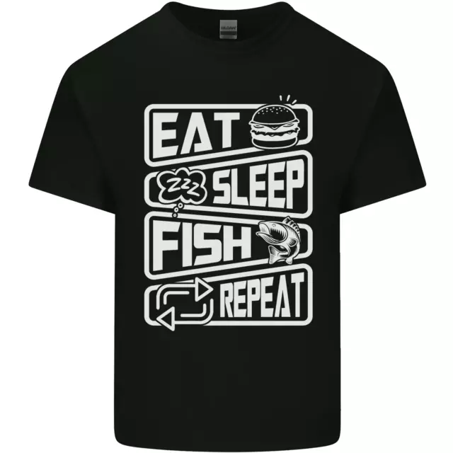 Eat Sleep Fish Funny Fishing Fisherman Kids T-Shirt Childrens