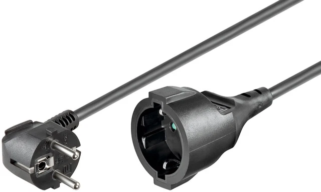 3x cable de extensión de red; NK 117 S-200 2m negro