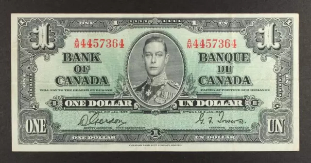 1937 BANK OF CANADA $1 **Gordon & Towers**