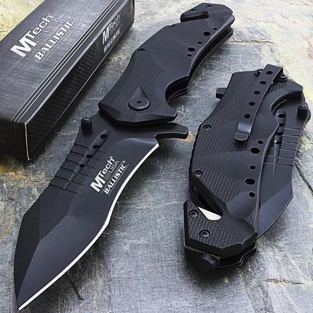 Mtech Usa 8.75" Spring Assisted Open Tactical Rescue Folding Pocket Knife Edc