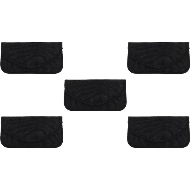 Set 5 Cell Phone Jammer Mobile Phone Shielding Bag Pocket Wallet Card Holder