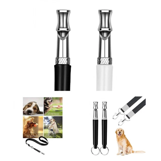 Silbato de cachorro sólido ejercicio ajustable ultrasónico silencioso perro silbato colgante