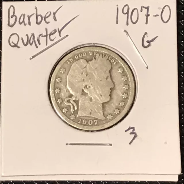 1907-O Barber Quarter