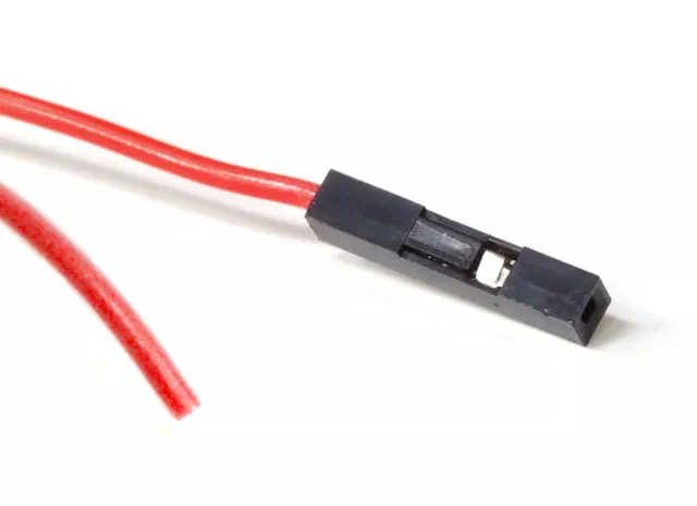 1-Pin Engarce Housing Conector Dupont Cable de Alimentación Red / 1-polig Rojo