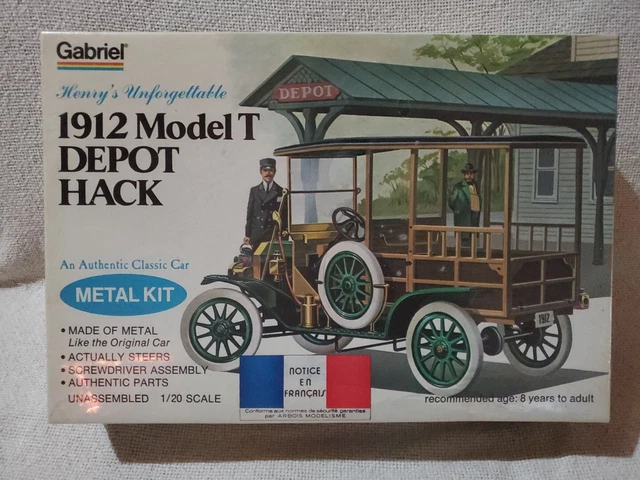 FORD 1912 Model T Camionnette de Gare  KIT MÉTAL Maquette Sous Blister