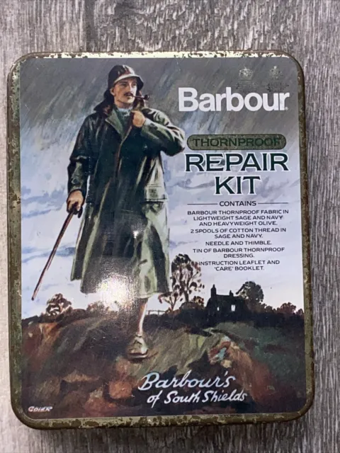 Vintage Barbour Thornproof Repair Kit Tin Which Is Incomplete As Per The Picture