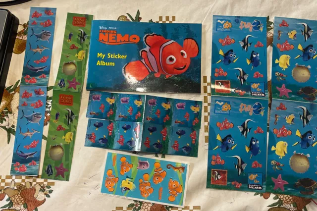 2003 Disney Pixar Finding Nemo Sandylions Sticker Album Book Dory Gill