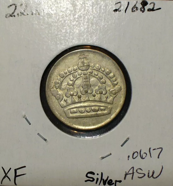 Silver Sweden 1953 TS 50 Ore Coin