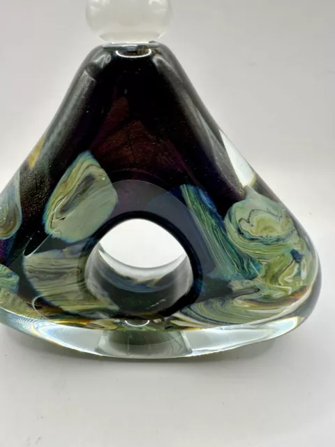 ROBERT EICKHOLT STUDIO Art Glass Perfume Bottle Signed 2002 With ...