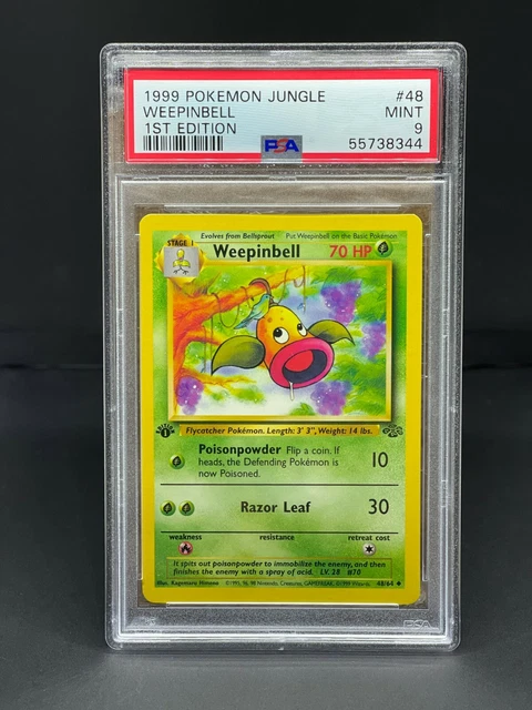 Pokemon Jungle Weepinbell 1st Edition PSA 9 MINT #48 - WOTC English Card 1999