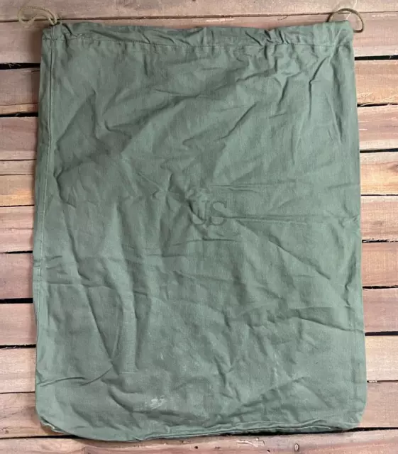 US Army BARRACKS BAG OD Green Cotton Large LAUNDRY BAG USGI Military CG-483 MINT