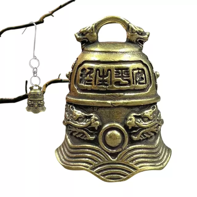 Retro Vintage Brass Small Bells Dragon Engraving Collection Bell For Pet ,Hiking