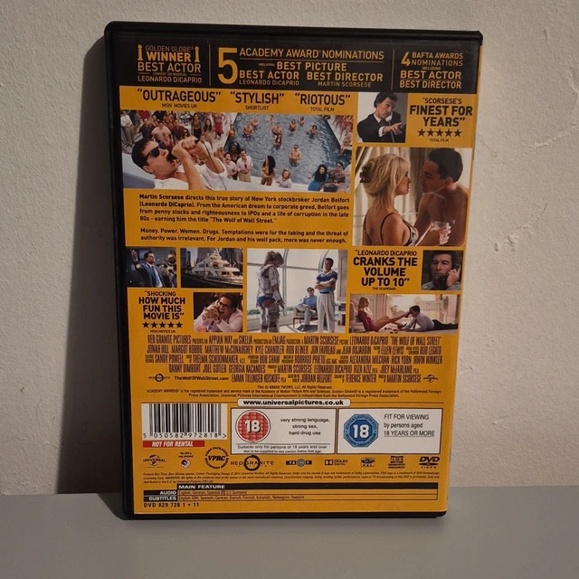 THE WOLF OF Wall Street DVD Leonardo DiCaprio... £0.42 - PicClick UK