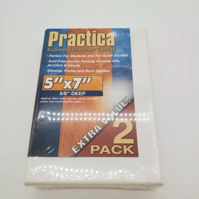 Paquetes de 2 paquetes de algodón estirado económico Practica 5x7 sellado