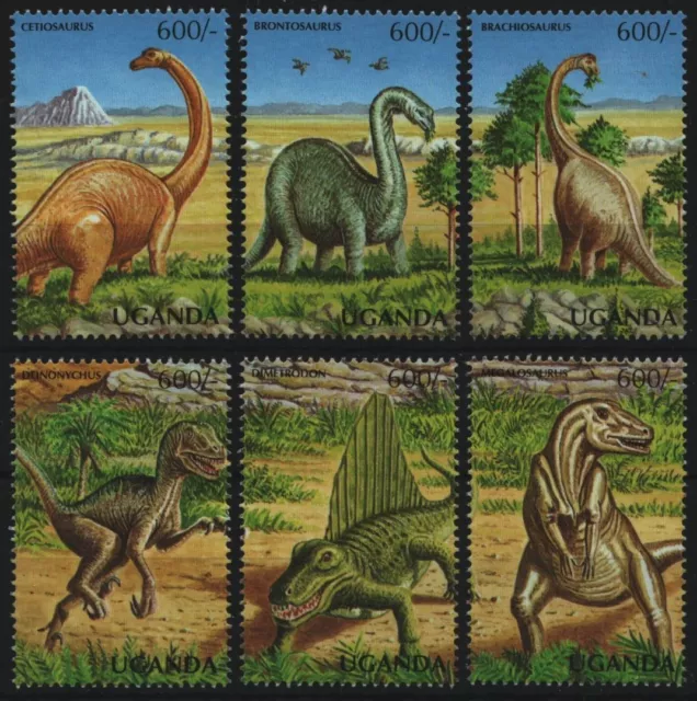 Uganda 1998 - Mi-Nr. 1983-1988 ** - MNH - Dinosaurier / Dinosaurs