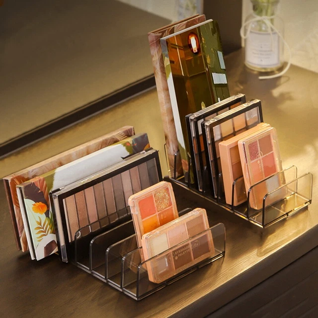 Clear Makeup Palette Organizer Eyeshadow Acrylic Makeup Cosmetic Stand Holder d
