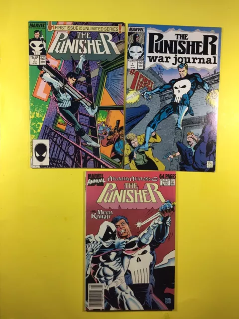 Punisher #1 Punisher War Journal #1 Annual #2 1st Ongoing Marvel 1987